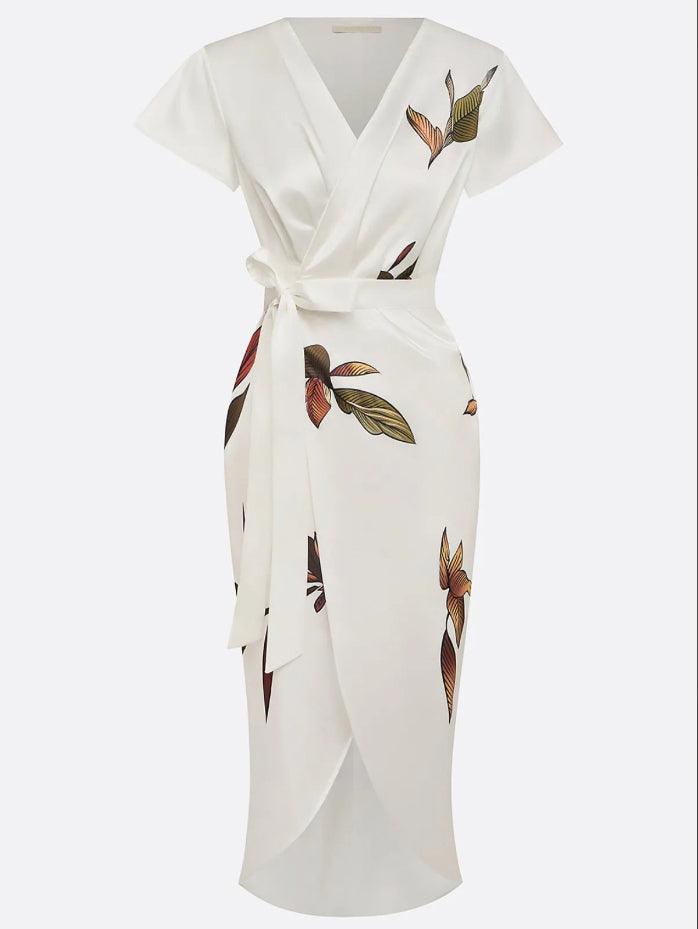 Lorraine | Elegant Wrap Midi Dress