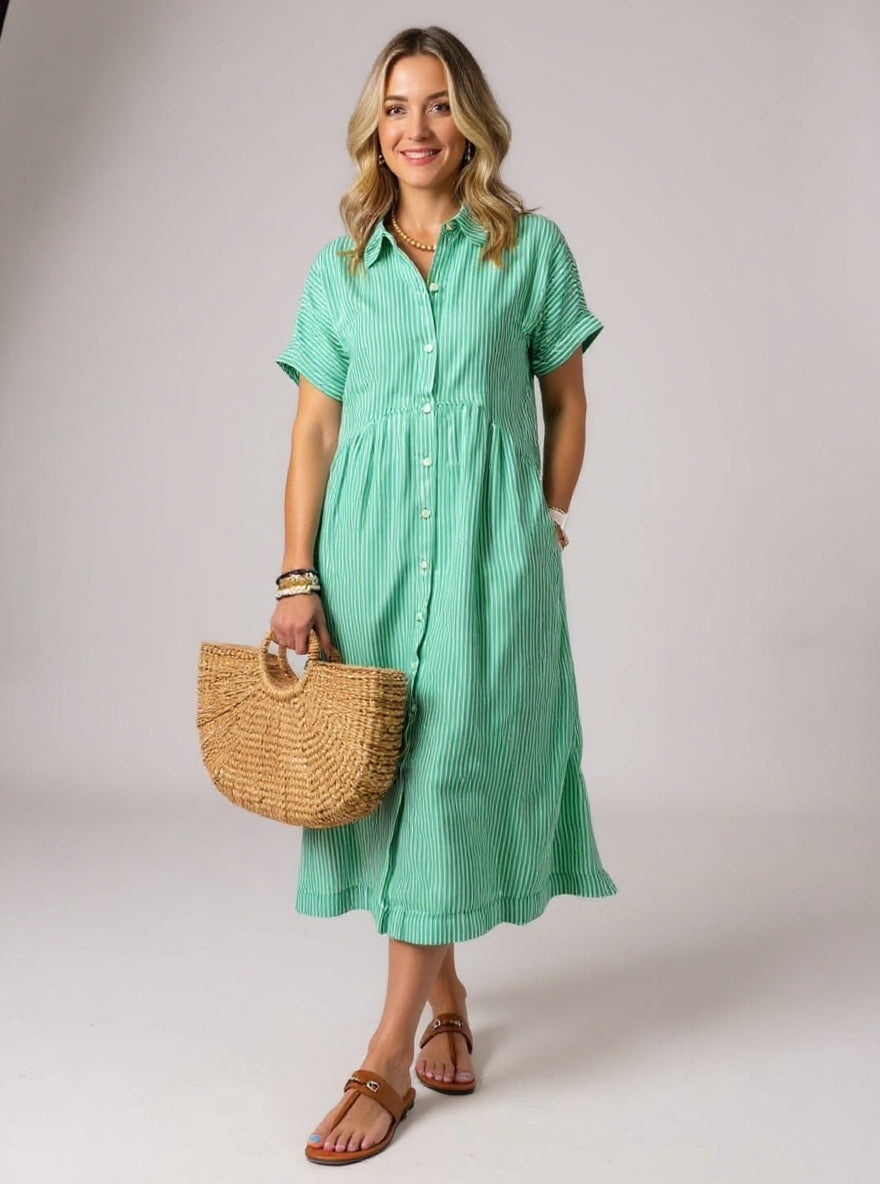 CASSIE | Fashionable Striped Dress