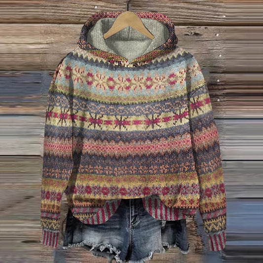 Uvelia | Retro Ethnic-Inspired Hoodie