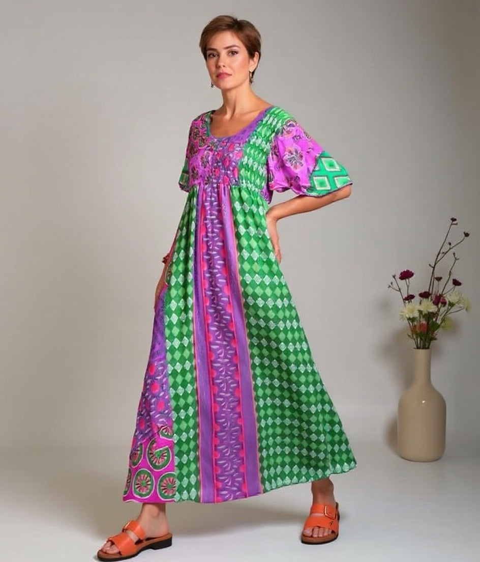Isola | Timeless Bohemian Dress in Colourful Design