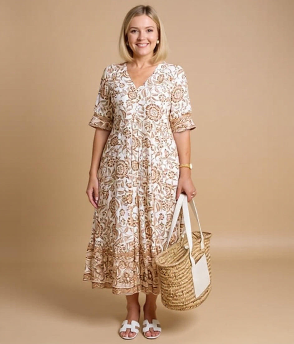 LIA | Elegant Floral Dress with a Breezy Vibe