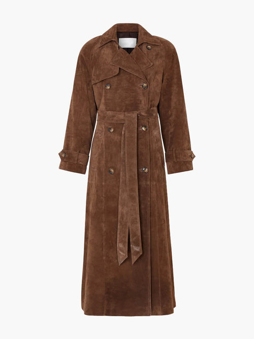 Molly | Premium Suede Trench Coat