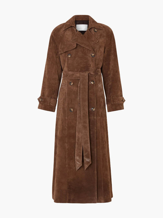 Molly | Premium Suede Trench Coat