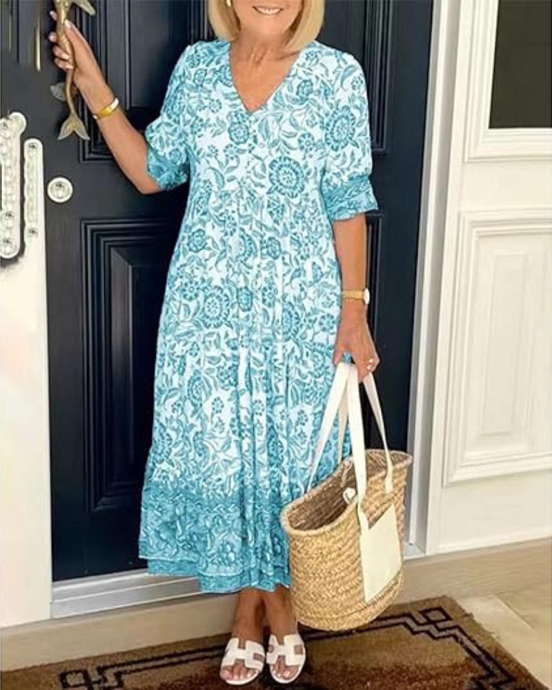 LIA | Elegant Floral Dress with a Breezy Vibe