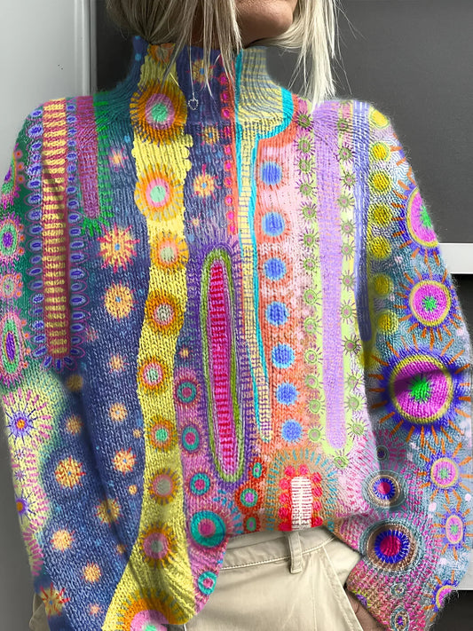 Maci | Colorful Knitted Turtleneck Sweater