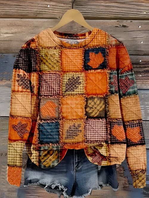 Evelien | Warm and Stylish Patchwork Knit Pullover