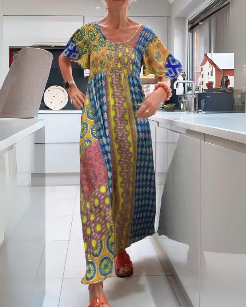 Isola | Timeless Bohemian Dress in Colourful Design