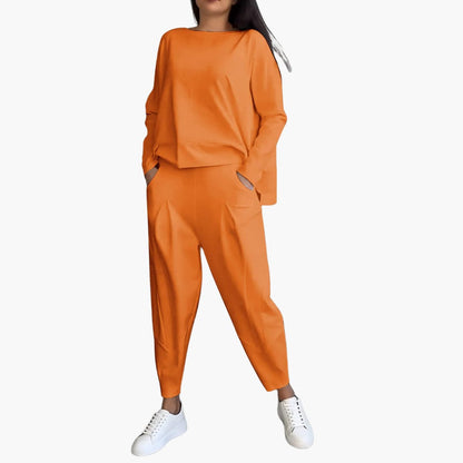 Thea | Two-Piece Round Neck Ensemble