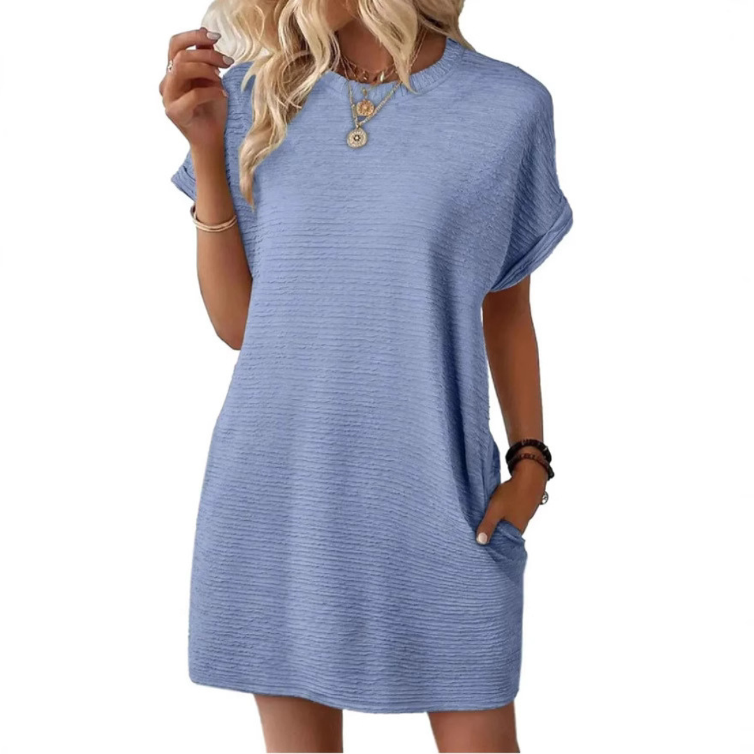 Marina | Casual minimalist round-neck dress