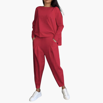 Thea | Two-Piece Round Neck Ensemble