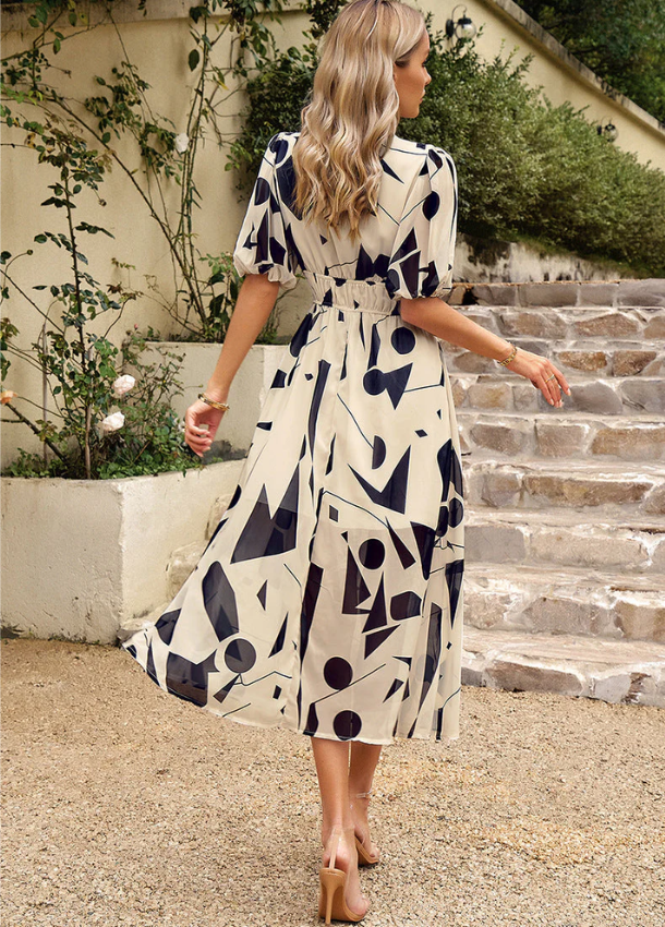Estella | Chic Floral Midi Dress