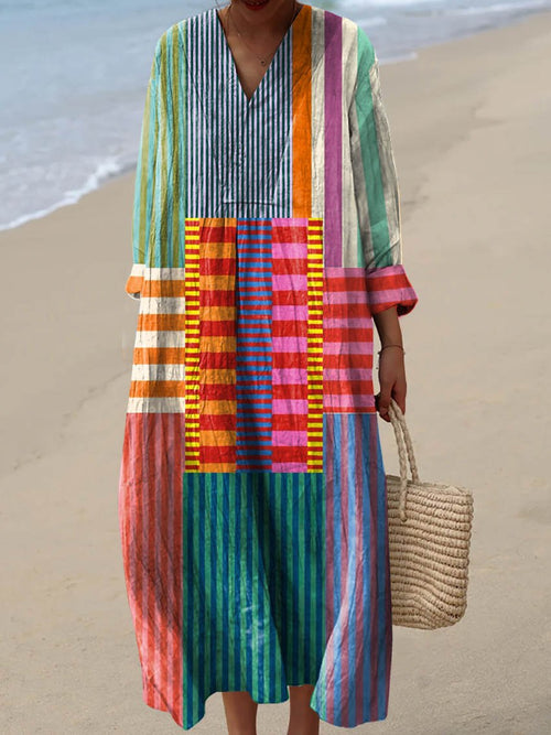 Maple Geometric Print Dress