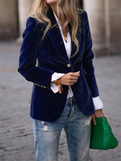 Isla | Elegant Velvet Blazer
