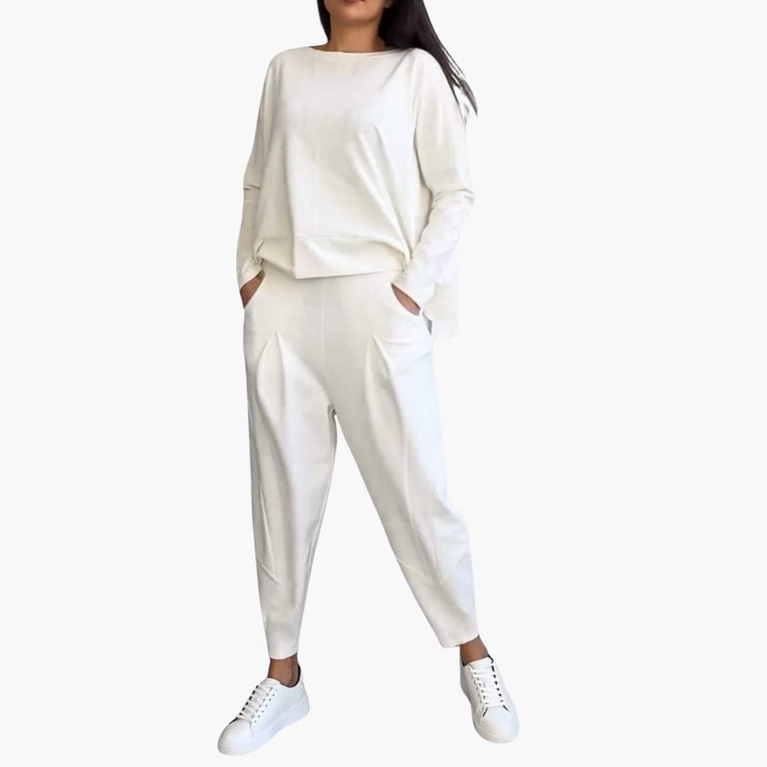 Thea | Two-Piece Round Neck Ensemble