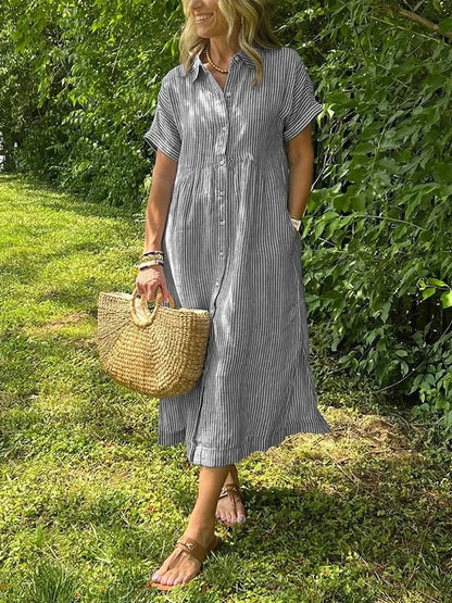 CASSIE | Fashionable Striped Dress