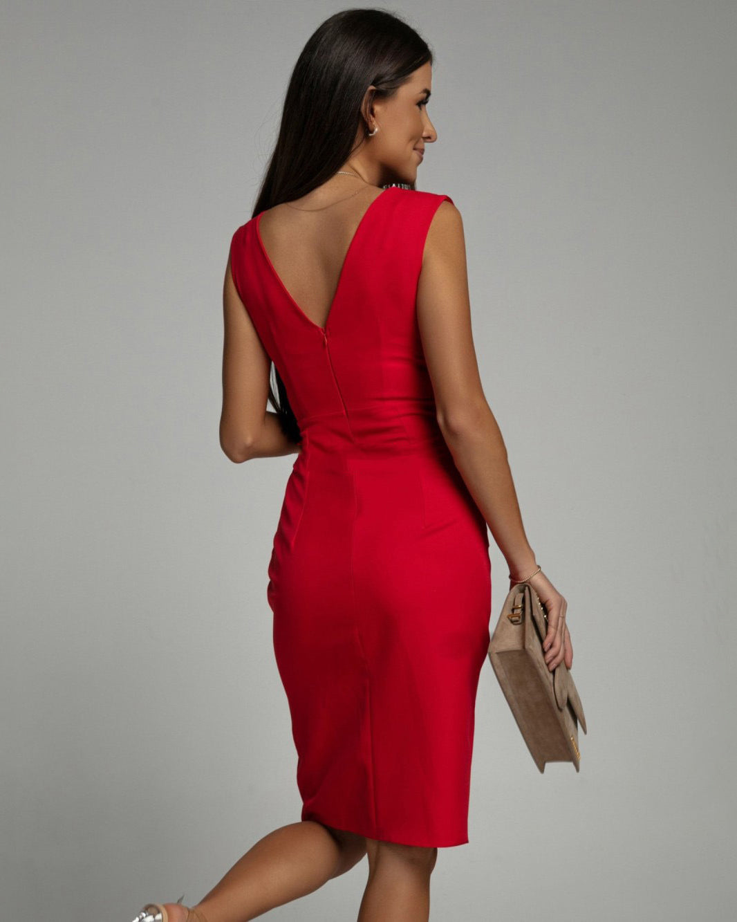 Iyanna V-Neck Dress with Slit