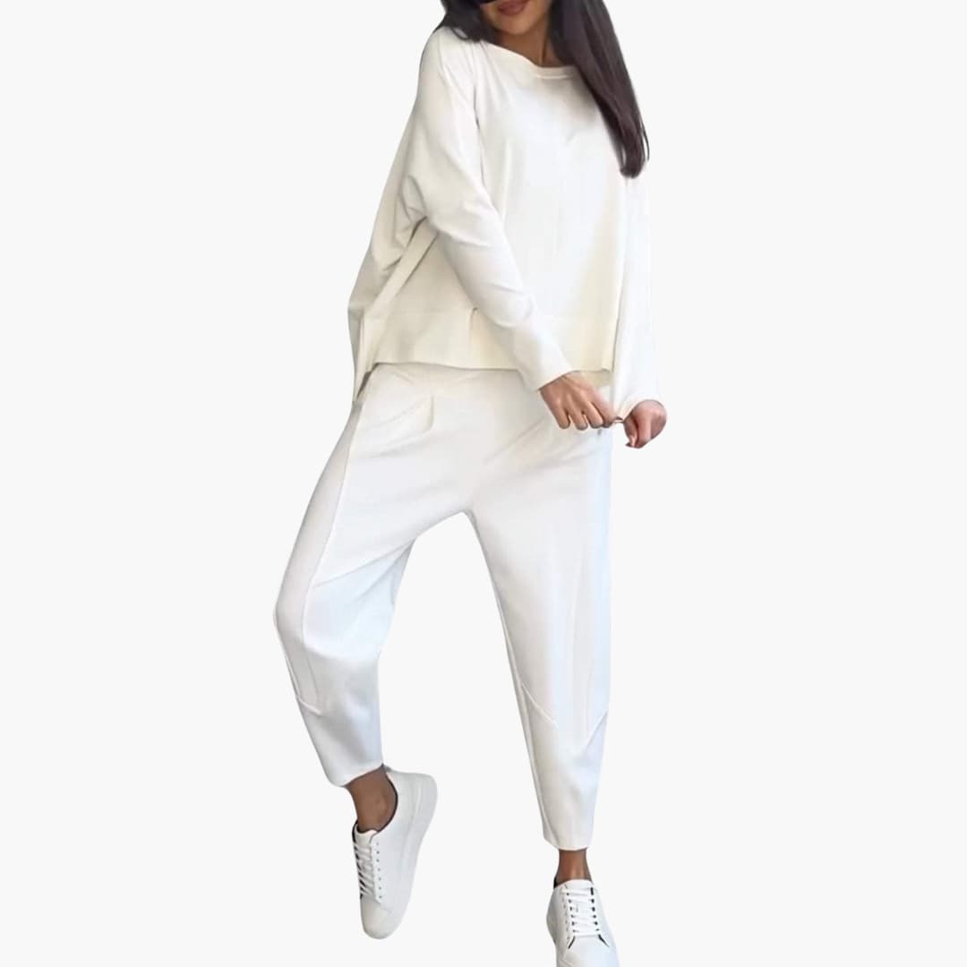 Thea | Two-Piece Round Neck Ensemble