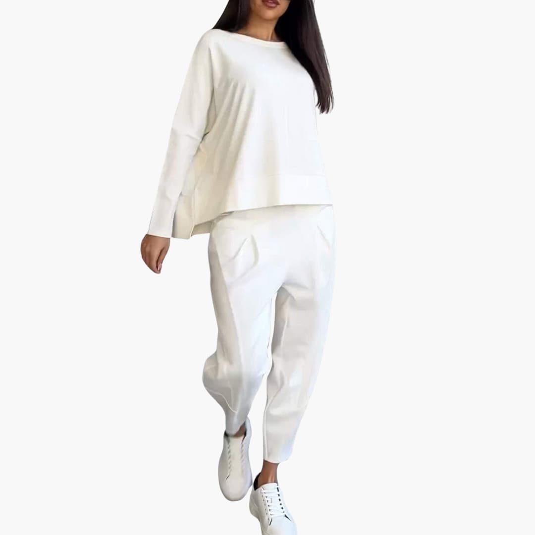 Thea | Two-Piece Round Neck Ensemble