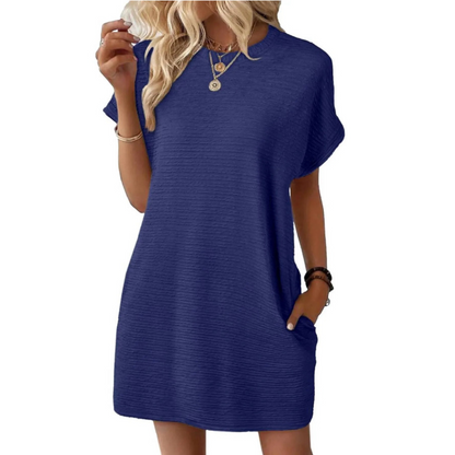 Marina | Casual minimalist round-neck dress
