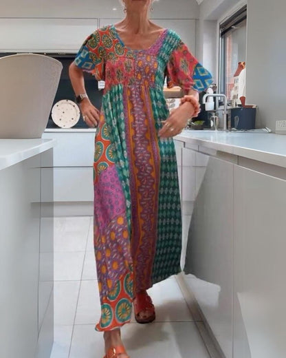 Isola | Timeless Bohemian Dress in Colourful Design