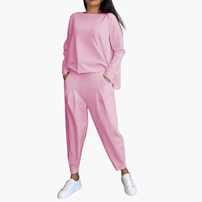 Thea | Two-Piece Round Neck Ensemble