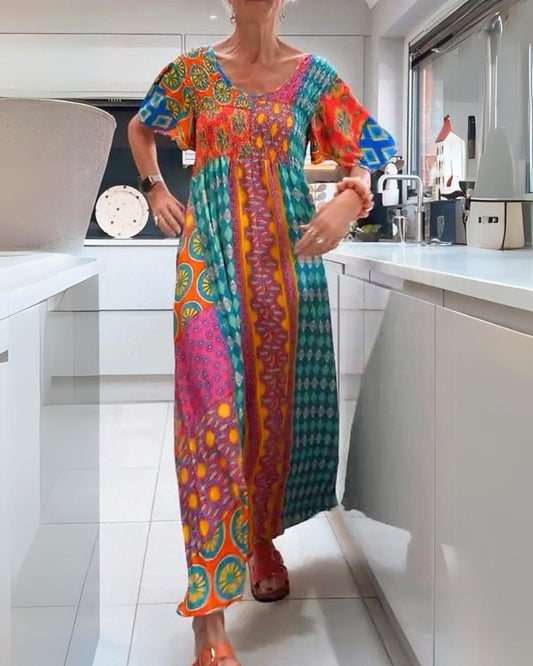 Isola | Timeless Bohemian Dress in Colourful Design