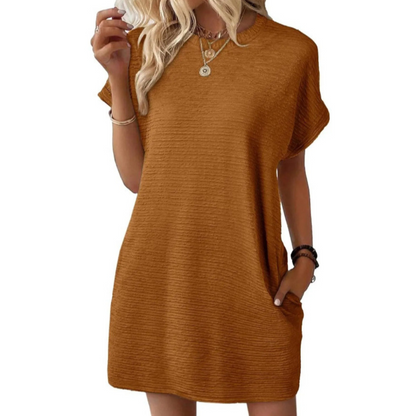 Marina | Casual minimalist round-neck dress