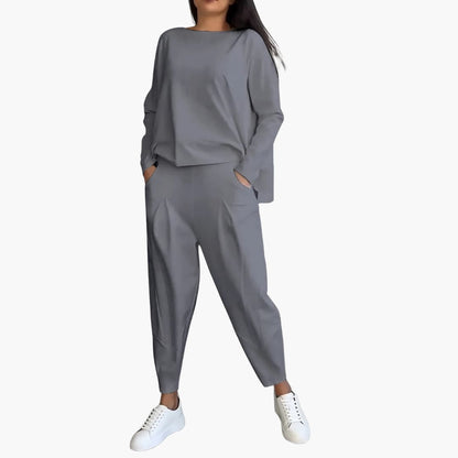Thea | Two-Piece Round Neck Ensemble
