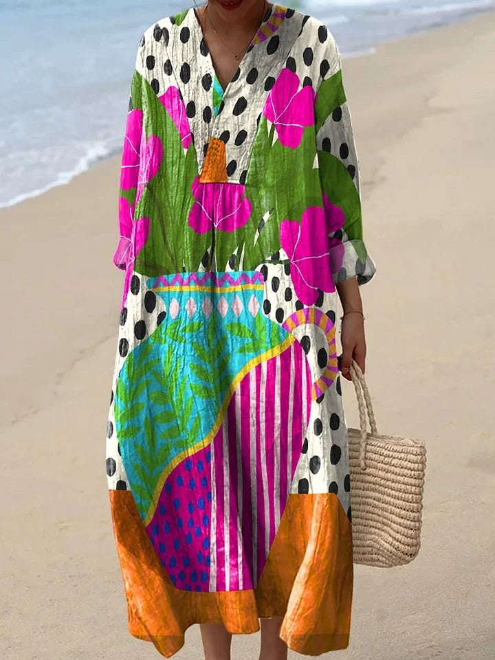 Ava - Women's Comfortable Fit Vibrant Dress