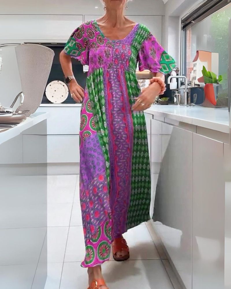 Isola | Timeless Bohemian Dress in Colourful Design