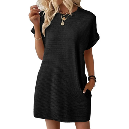 Marina | Casual minimalist round-neck dress