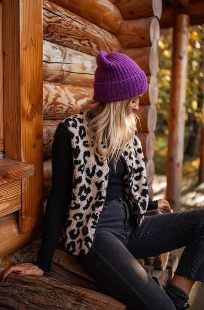 Leana Animal Print Sleeveless Vest