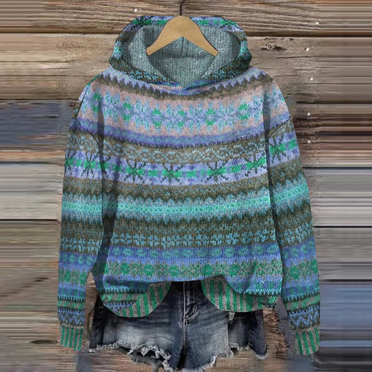 Uvelia | Retro Ethnic-Inspired Hoodie