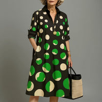 Green with white dots