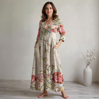 Dearyn | Floral V-Neck Summer Dress