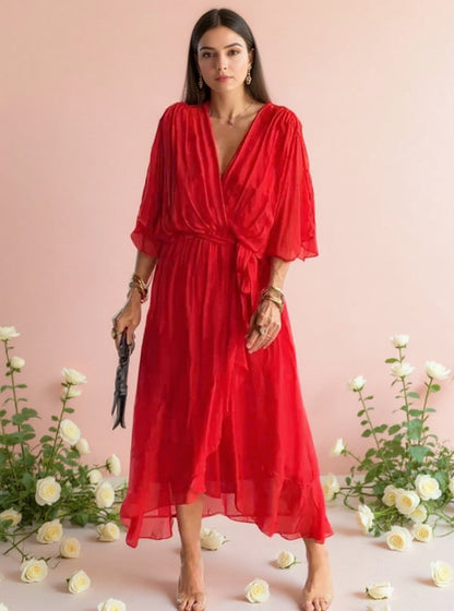 Lucienne | Elegant V-neck dress