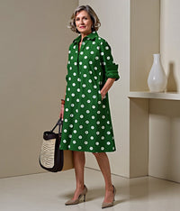 Green with white dots