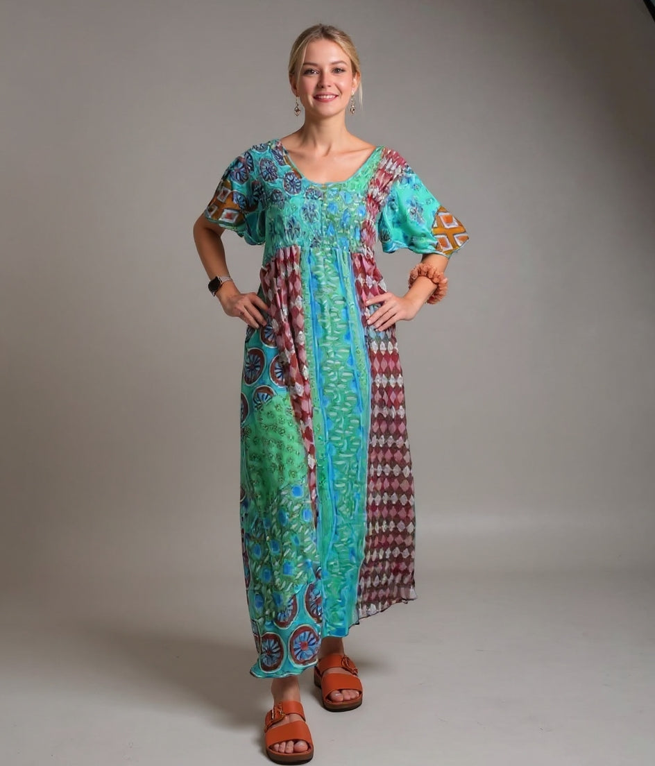 Isola | Timeless Bohemian Dress in Colourful Design