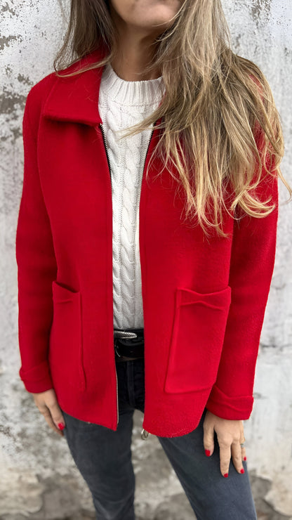 Fulvia | Stylish Zip-Up Lapel Jacket