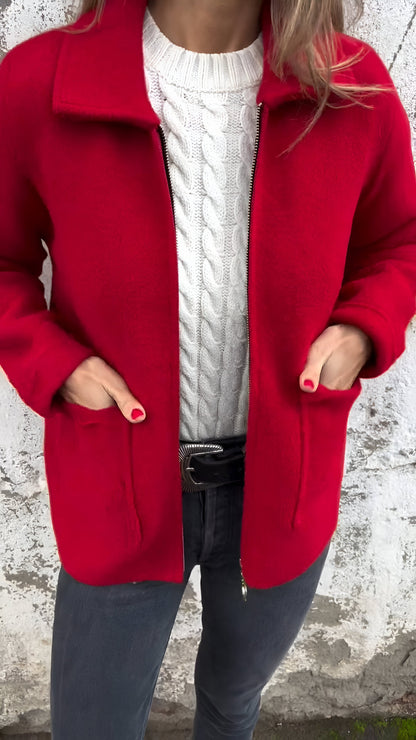 Fulvia | Stylish Zip-Up Lapel Jacket