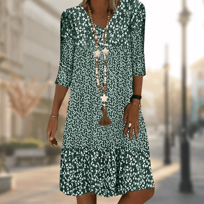 Naila | Elegant Printed Dress with Stylish Flair