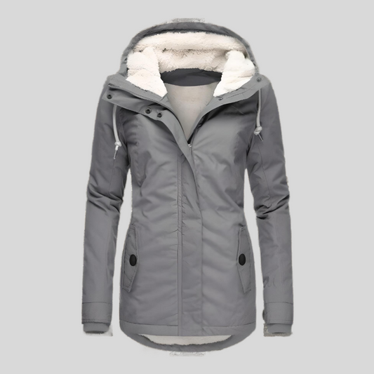 Alienor | Lined Waterproof Hooded Long Jacket