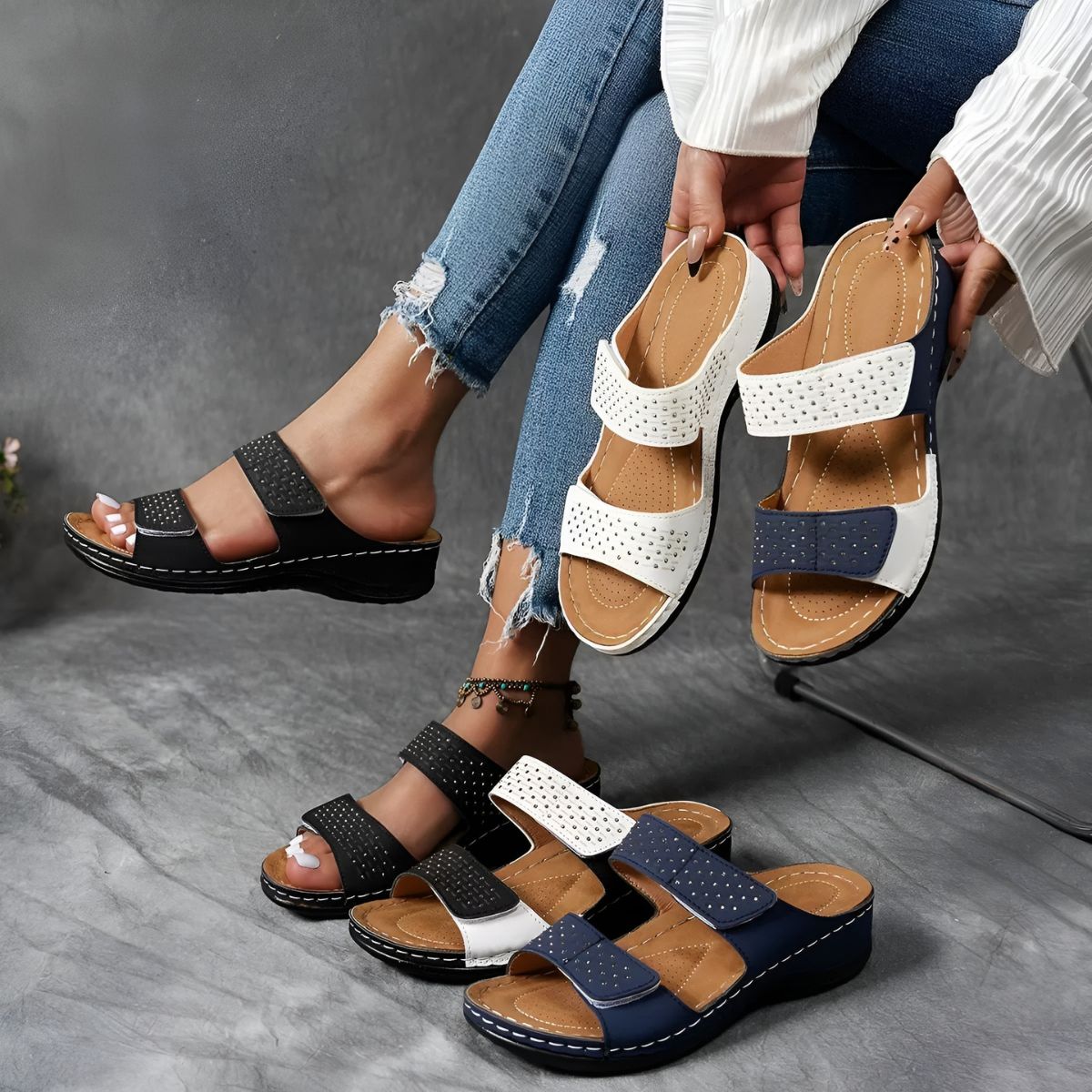 Gwendolyn | Elegant orthopaedic sandals for all-day comfort