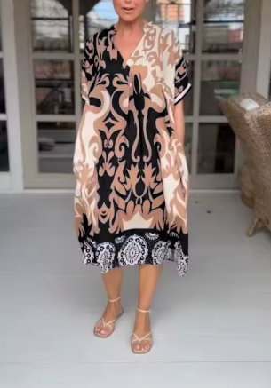 Fiona | Elegant printed dress for effortless style