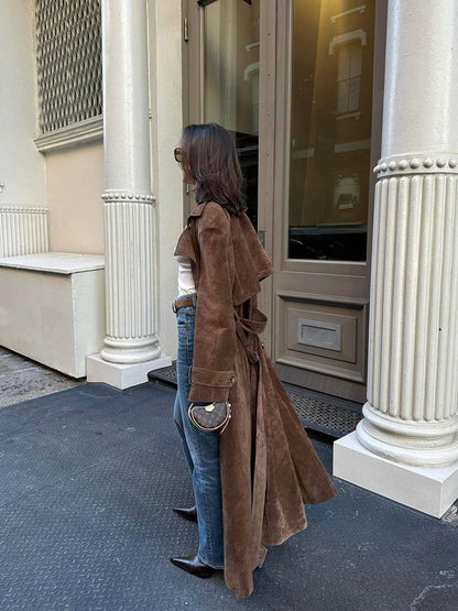 Molly | Premium Suede Trench Coat