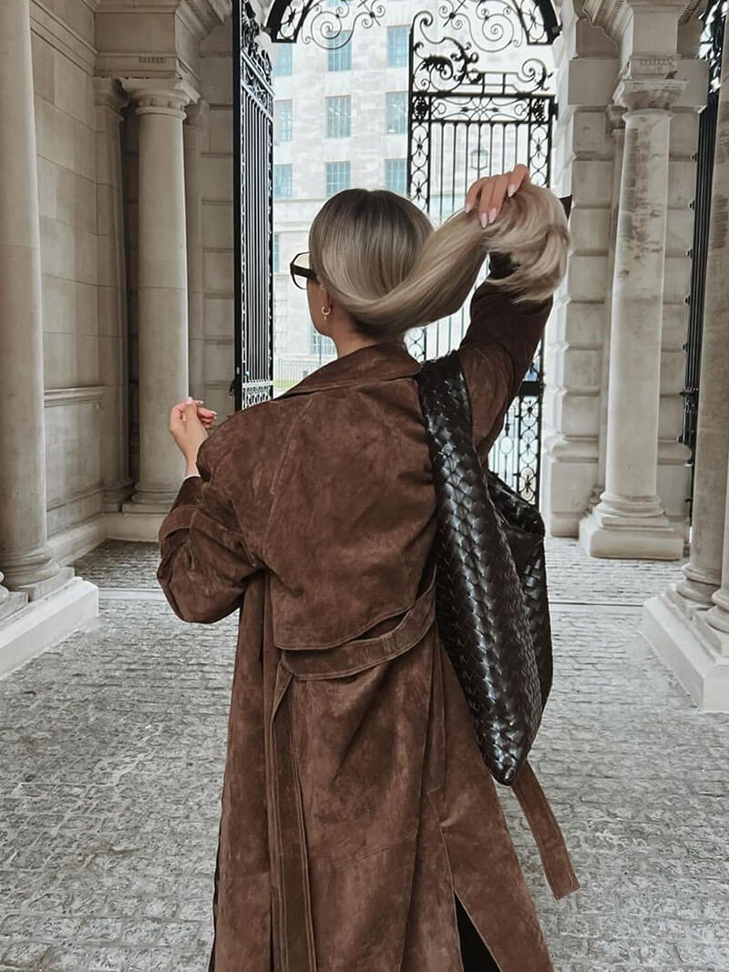 Molly | Premium Suede Trench Coat