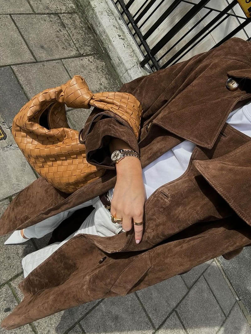 Molly | Premium Suede Trench Coat