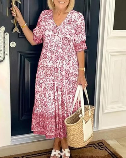 LIA | Elegant Floral Dress with a Breezy Vibe