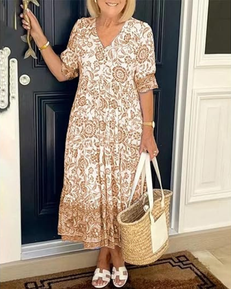 LIA | Elegant Floral Dress with a Breezy Vibe