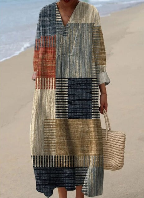 Finley - Vintage-Inspired Geometric Print Dress